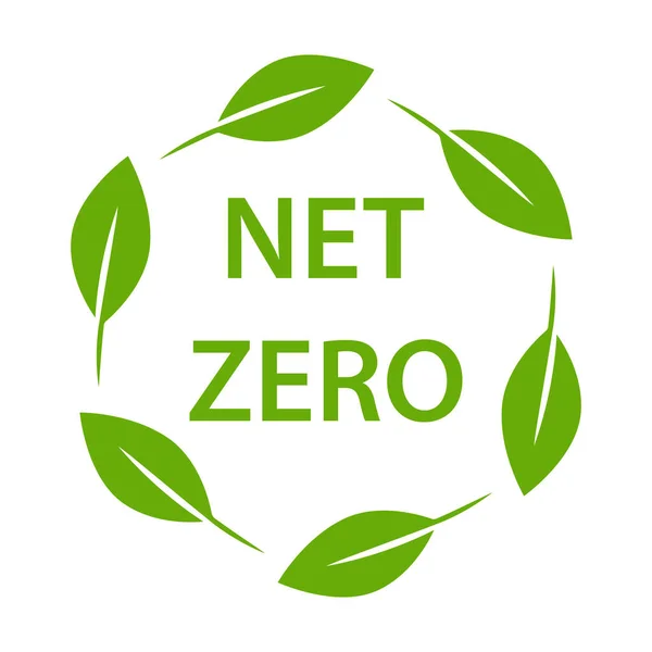 Netto Zero Emissioni Anidride Carbonica Icona Vettoriale Senza Inquinamento Atmosferico — Vettoriale Stock