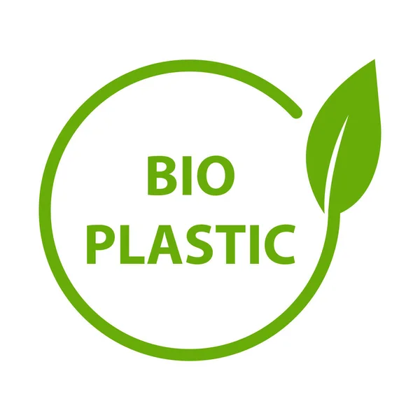 Impianto Vettoriale Icona Plastica Biodegradabile Produzione Materiale Compostabile Ecologico Grafica — Vettoriale Stock