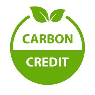 Grafik tasarım, logo, web sitesi, sosyal medya, mobil uygulama, UI illüstrasyon için karbon kredi simgesi.
