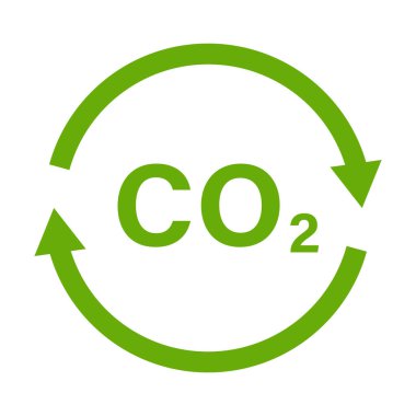 Grafik tasarım, logo, web sitesi, sosyal medya, mobil uygulama, ui illüstrasyon için CO2 emisyon ikon vektörünün azaltılması