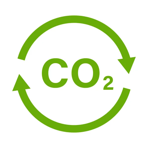 Reducing Co2 Emissions Icon Vector Stop Climate Change Sign Graphic — Stock Vector