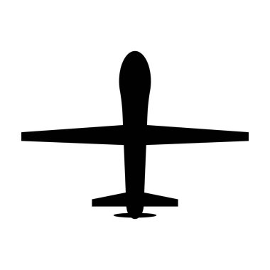 İstihbarat için askeri İHA ikon vektör uçağı ve grafik tasarım için saldırı, logo, web sitesi, sosyal medya, mobil uygulama, UI illüstrasyon