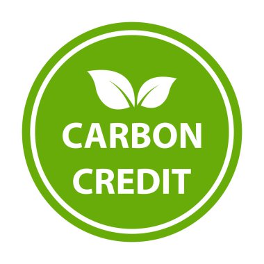 Grafik tasarım, logo, web sitesi, sosyal medya, mobil uygulama, UI illüstrasyon için karbon kredi simgesi.