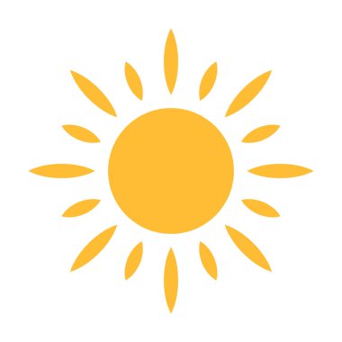 Web tasarım, logo, UI için güneş simgesi vektörü. resimleme