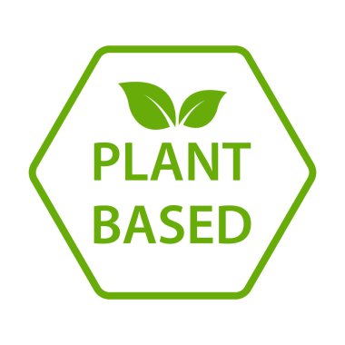 Bitki temelli ikon taşıyıcı sağlıklı gıda sembolü vejetaryen rozeti, vejetaryen işareti