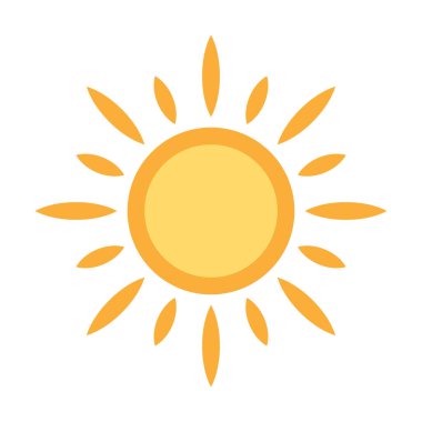 Web tasarım, logo, UI için güneş simgesi vektörü. resimleme
