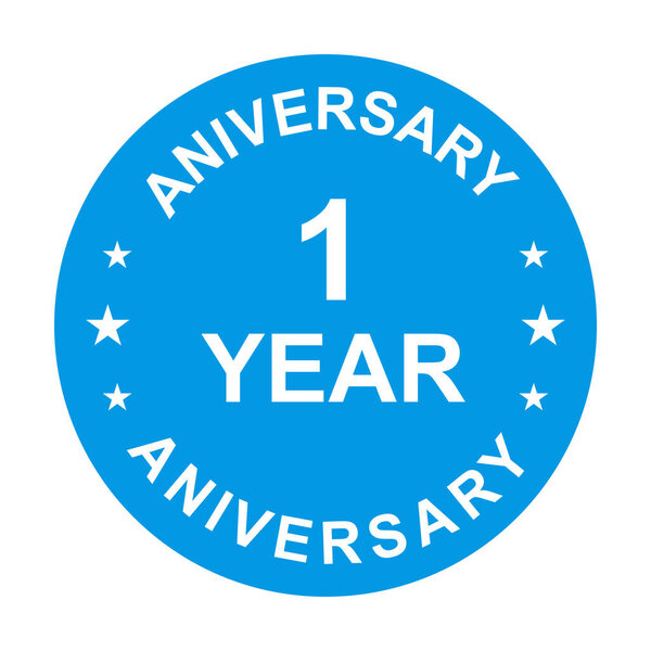 1 year anniversary gold icon vector for graphic design, logo, website, social media, mobile app, UI illustration