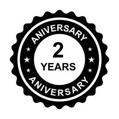 Grafik tasarım, logo, web sitesi, sosyal medya, mobil uygulama, UI illüstrasyon için ikinci yıl dönümü altın ikonu vektörü