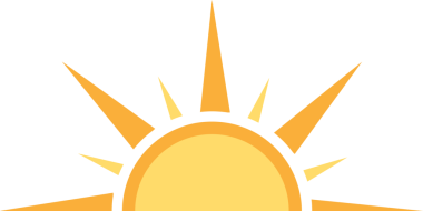 Grafik tasarım, logo, web sitesi, sosyal medya, mobil uygulama, UI illüstrasyon için aşağı doğru ikon gün batımı kavramı