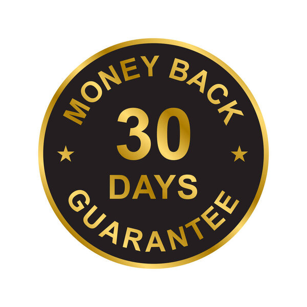 30 дней возврата денег гарантируют вектор значка графического дизайна, логотипа, сайта, социальных сетей, мобильного приложения, иллюстрации пользовательского интерфейса