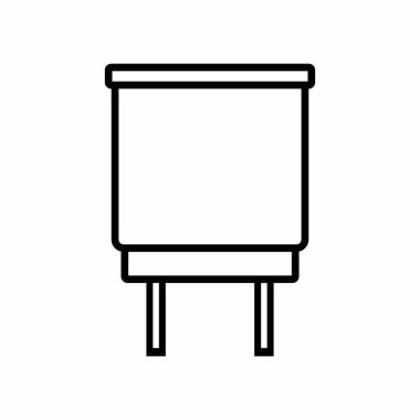 Phone USB Charger Adapter Flat Pin Vector Icon Illustration