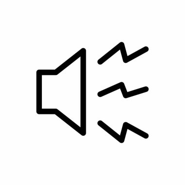 Simple And Clean Noise Sound Vector Icon Illustration