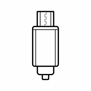Basit ve Temiz Usb Şarj Tipi Uyarlayıcı Vektör Simgesi ResmiComment