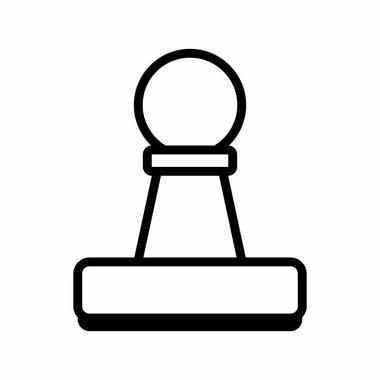 Simple And Clean Stamp Icon Outline Vector Illustration