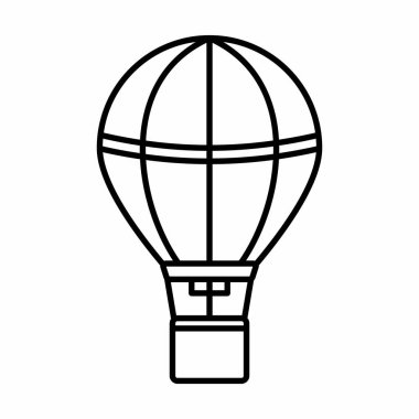 Basit ve Temiz Hava Balonu Simgesi Özet Vektör Çizimi
