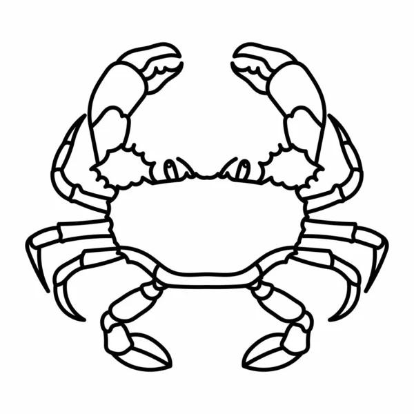 Crab Icon Outline Vector Illustration — Stock Vector