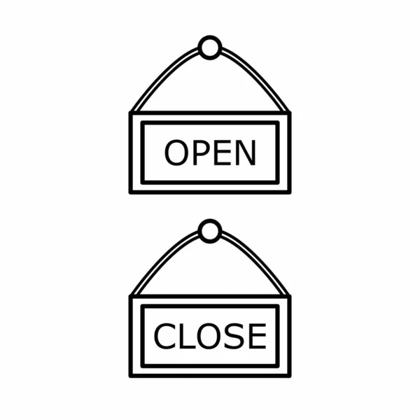 タグアイコンの開閉概要ベクトルイラスト — ストックベクタ