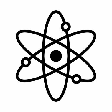 Nötron Atom, Sains Sembol Simgesi Ana Hattı Vektör Resimleri