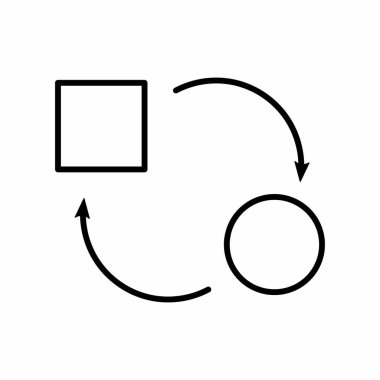 Dönüştür, Uyarlama Simgesi Taslak Vektör İllüstrasyonu