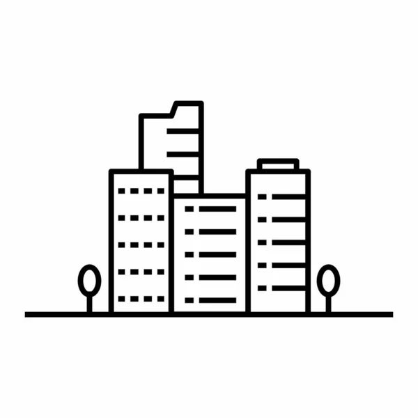 Εικονογράφηση Διάνυσμα Κτιρίου Πόλης — Διανυσματικό Αρχείο