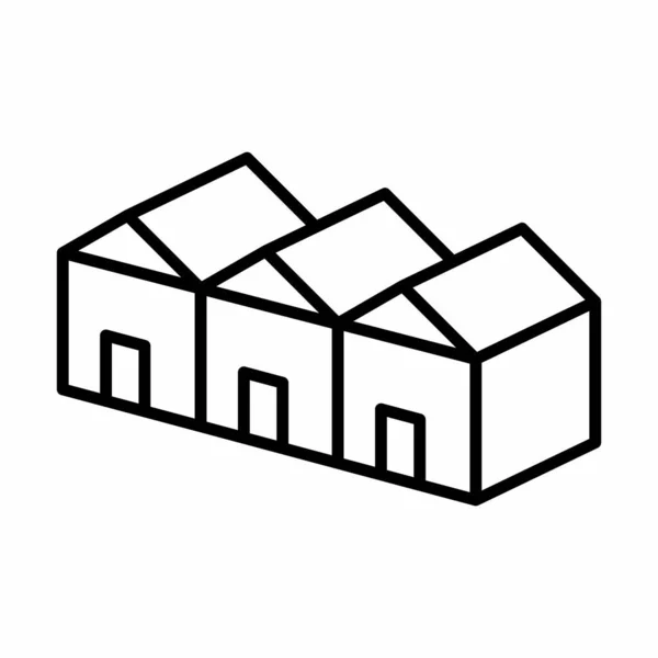 Home Stick Outline Vector Icon Illustration — Stockový vektor