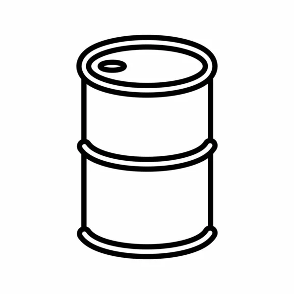 Oliemetalen Vat Schets Icon Vector Illustratie — Stockvector