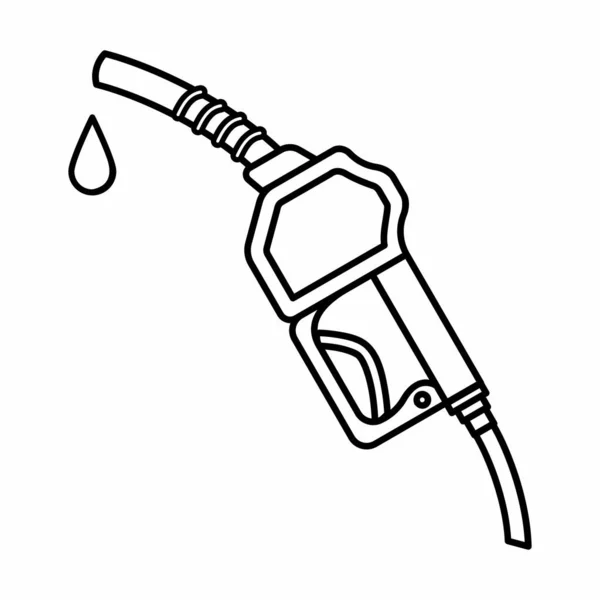 Brandstofmondstuk Benzinepomp Outline Icon Vector Illustratie — Stockvector