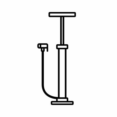 Bisiklet, Bisiklet Hava Kolu Pompa Simge Vektörü İllüstrasyonu