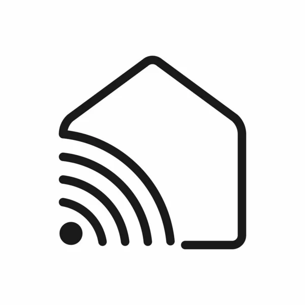 Smart Home Wifi Εικονογράφηση Διάνυσμα Περίγραμμα Εικονίδιο — Διανυσματικό Αρχείο
