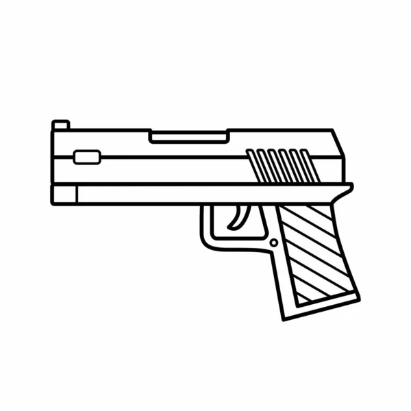 Pistolet Ręczny Pistolet Wektor Konturu Glocka — Wektor stockowy