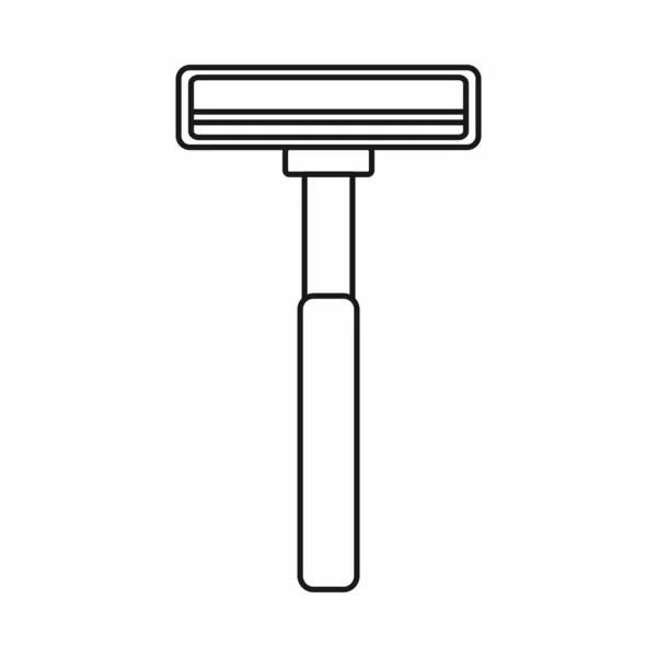Barbear Razor Outline Icon Ilustração Vetor —  Vetores de Stock
