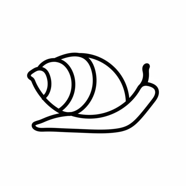 Ilustrasi Vektor Ikon Snail Outline - Stok Vektor