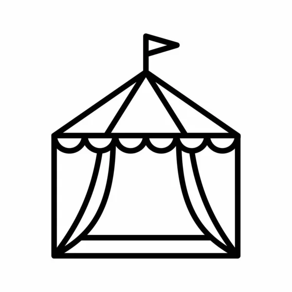 Εικονογράφηση Διανύσματος Εικονιδίου Σκηνικού Circus Tent — Διανυσματικό Αρχείο