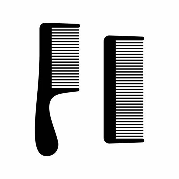 Vektorová Ilustrace Siluety Hřebenu Vlasů — Stockový vektor