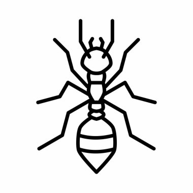 Karınca Ana Hattı Simge Vektörü İllüstrasyonu
