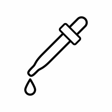 Pipette, Göz damlası Özet Simge Vektörü İllüstrasyonu