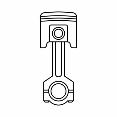 Piston Ana Hattı Vektör Tasarımı Çizimi