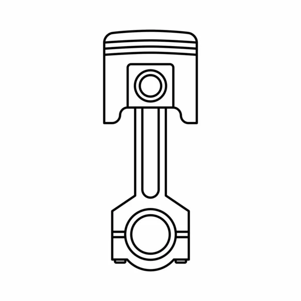 Поршневий Контур Векторний Дизайн Ілюстрація — стоковий вектор