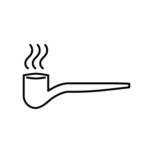 Rökning Tobak Rörkontur Vektor Ikon Illustration — Stock vektor