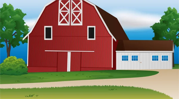 Campo Farm Background Ilustração Vetorial —  Vetores de Stock