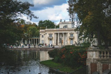 Classicist Palace on the Isle in Royal Baths Park in Warsaw