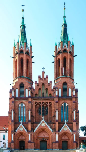 Gothic Revival Cathedral Basilica Assumption Blessed Virgin Mary Bialystok Poland — Stock Photo, Image