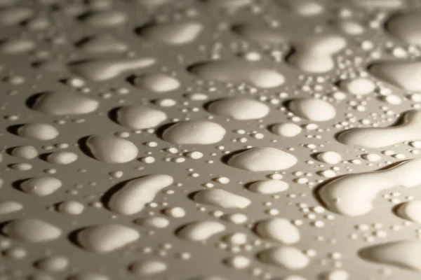 Waterdruppels Keramische Tegelvloer Close Foto Van Waterdruppels Grond — Stockfoto