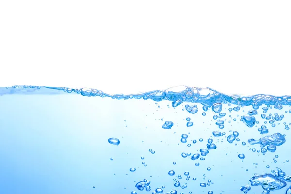Salpicadura Agua Con Burbujas Aire Agua Superficie Fresca Limpia Que —  Fotos de Stock