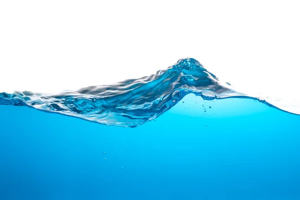 抽象的なイラスト波紋と泡で澄んだ水の表面 美しい白い背景 — ストック写真