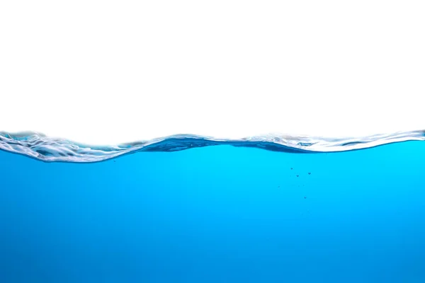 Wasseroberfläche Mit Schönen Wellen Isoliert Den Weißen Hintergrund Nahaufnahme Stockbild