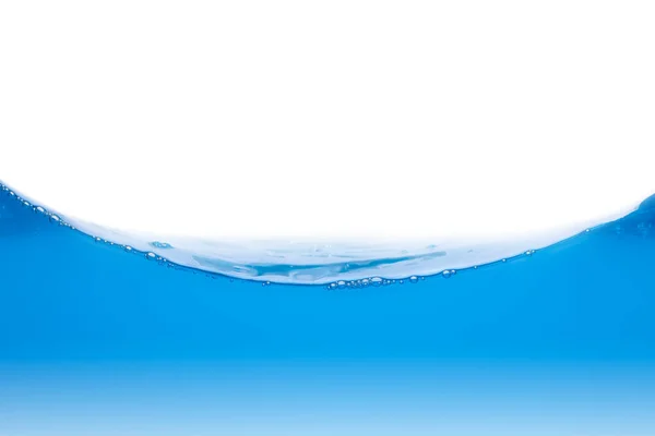 Superficie Agua Con Burbujas Aire Sobre Fondo Blanco Olas Burbujas —  Fotos de Stock