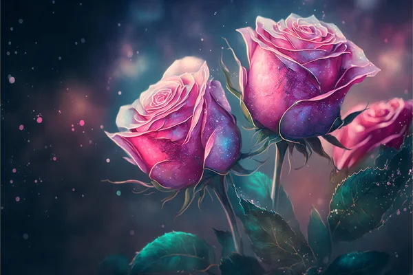 Красиві Квіти Троянди Квітка Акварельний Фон — стокове фото