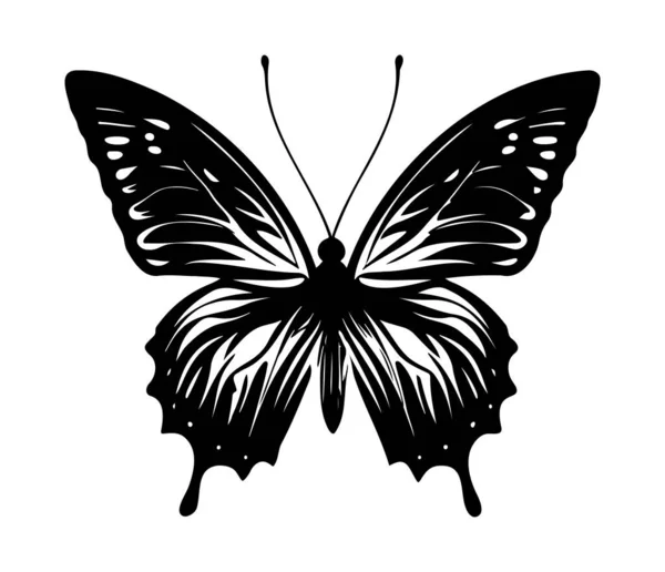 Icono Mariposa Ilustración Simple Del Icono Del Vector Mariposa Grande — Vector de stock