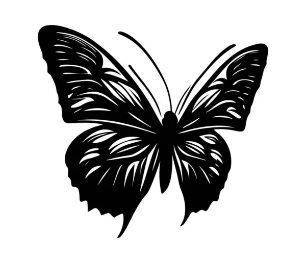 Icono Mariposa Ilustración Simple Del Icono Del Vector Mariposa Grande — Vector de stock